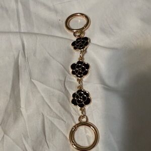 Gold and Black Floral Strap Extender